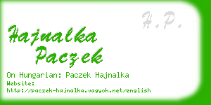 hajnalka paczek business card